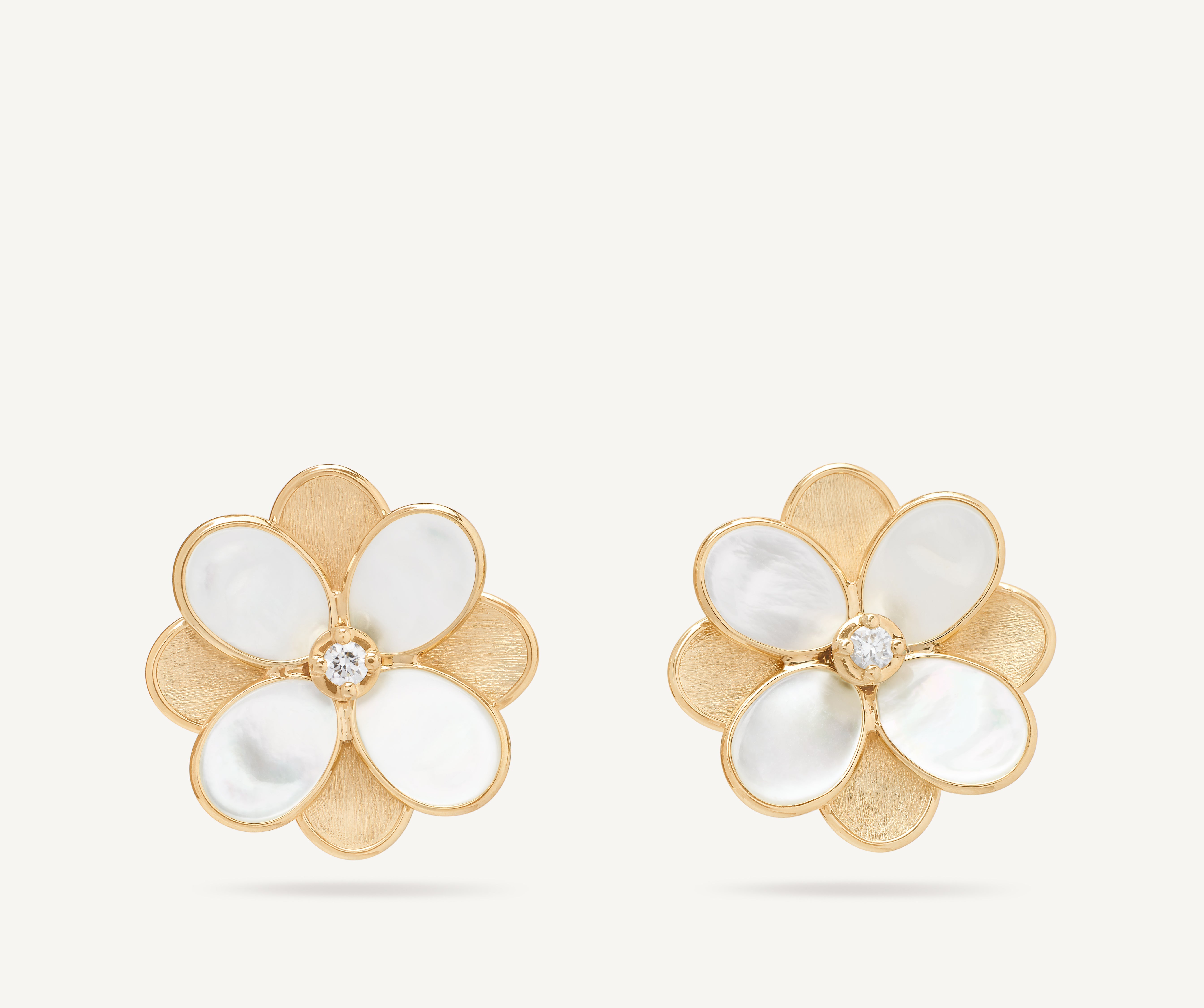 18 KT high quality GOLD OVER FLOWER MOISSANITE EARRINGS