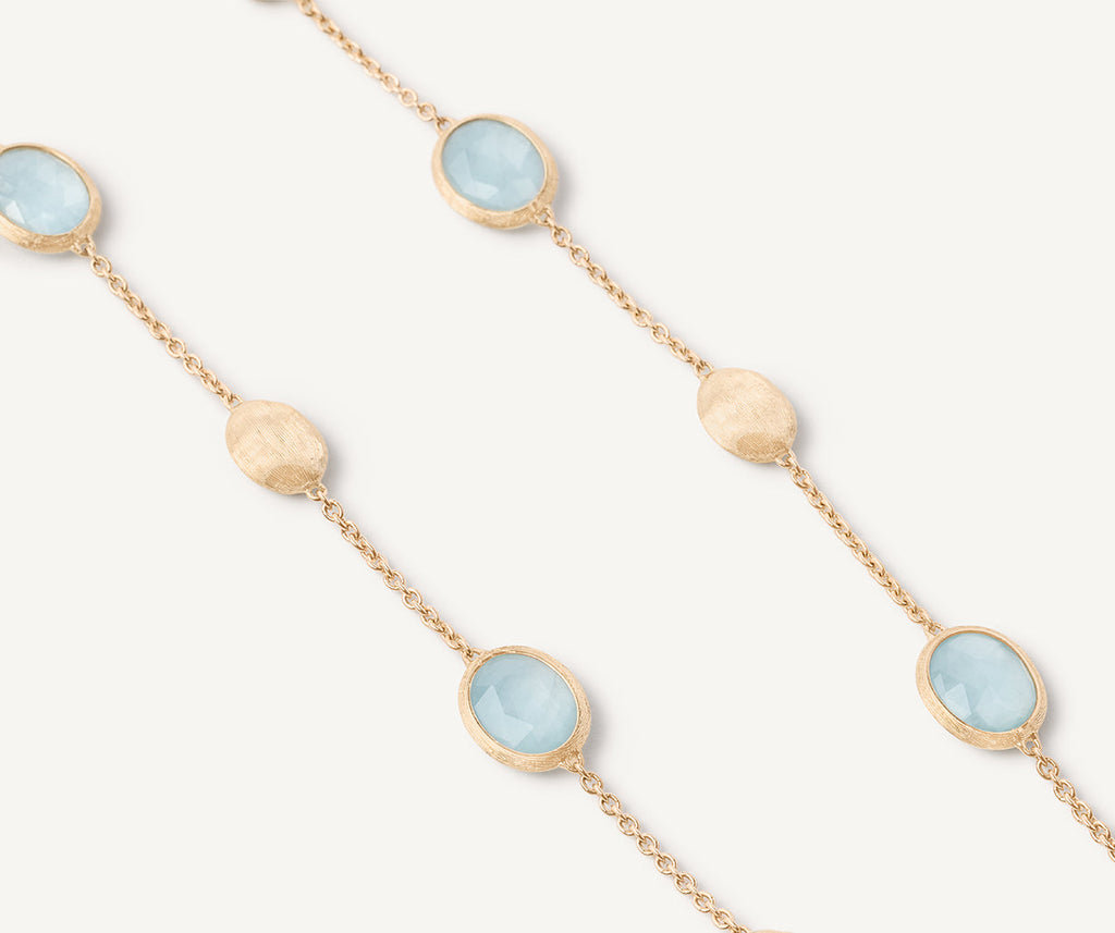 SIVIGLIA 18K Yellow Gold Aquamarine & Gold Necklace CB1874-E_AQ01_Y_02