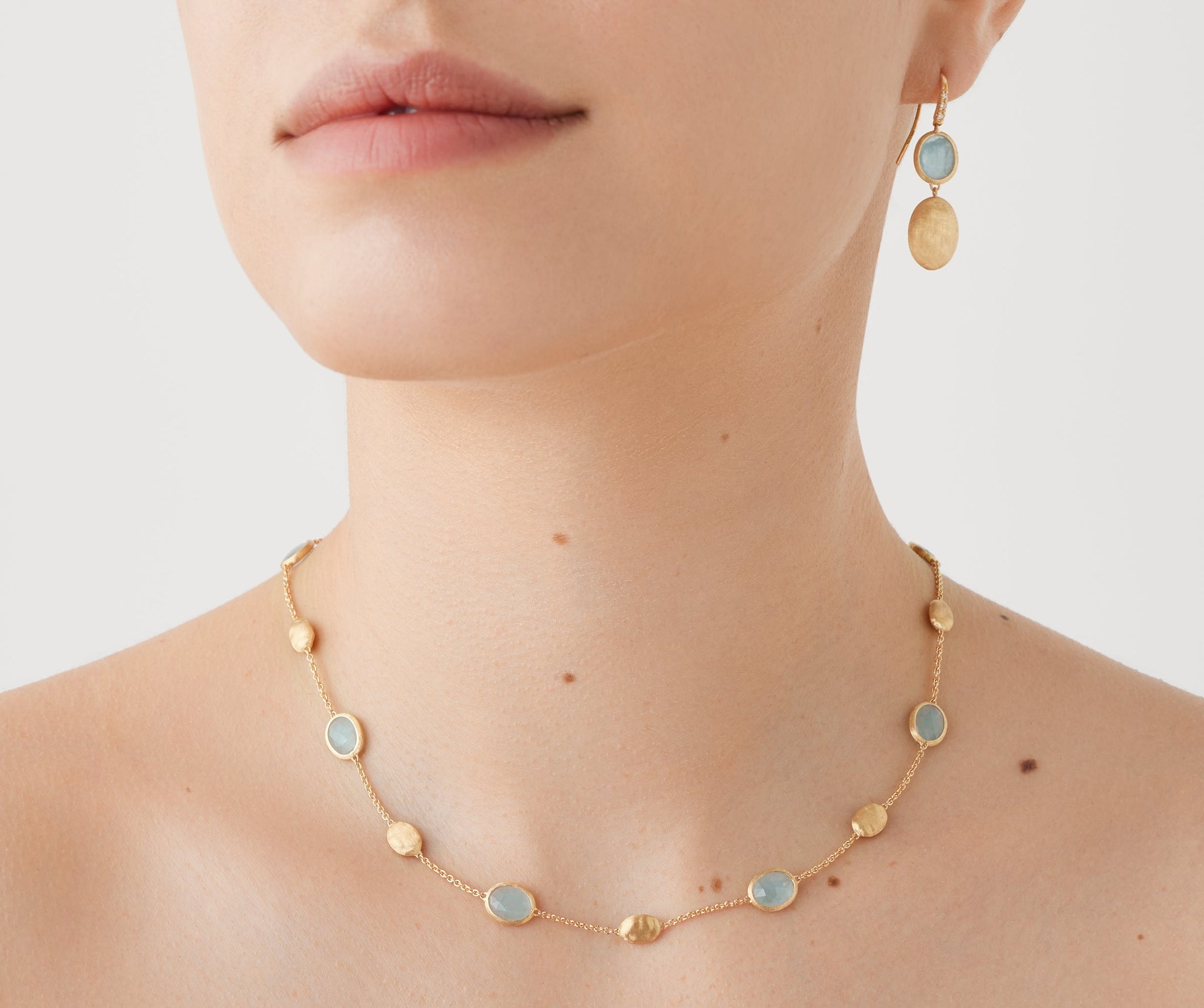 18K Yellow Gold Aquamarine and Gold Necklace – Marco Bicego