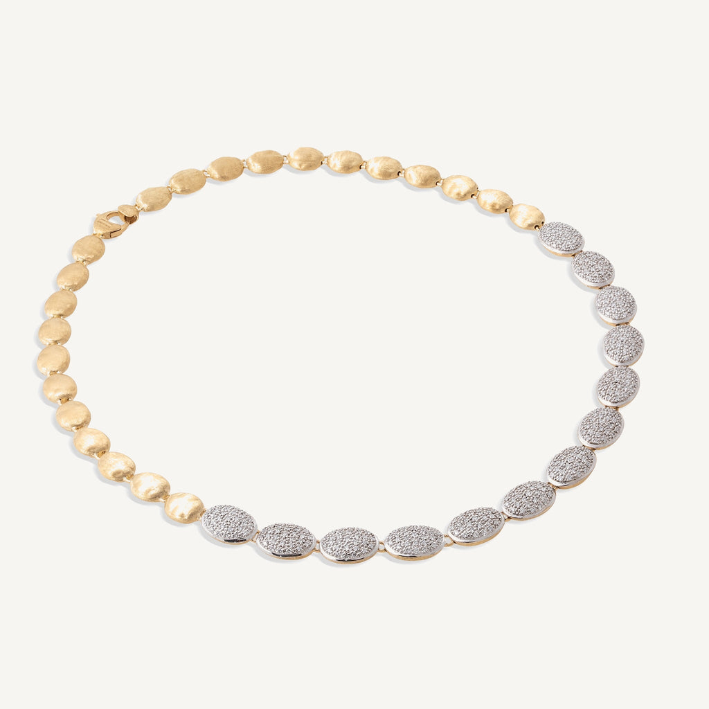 SIVIGLIA 18K Yellow Gold Diamond Bean Necklace CB2623_B_YW_Q6