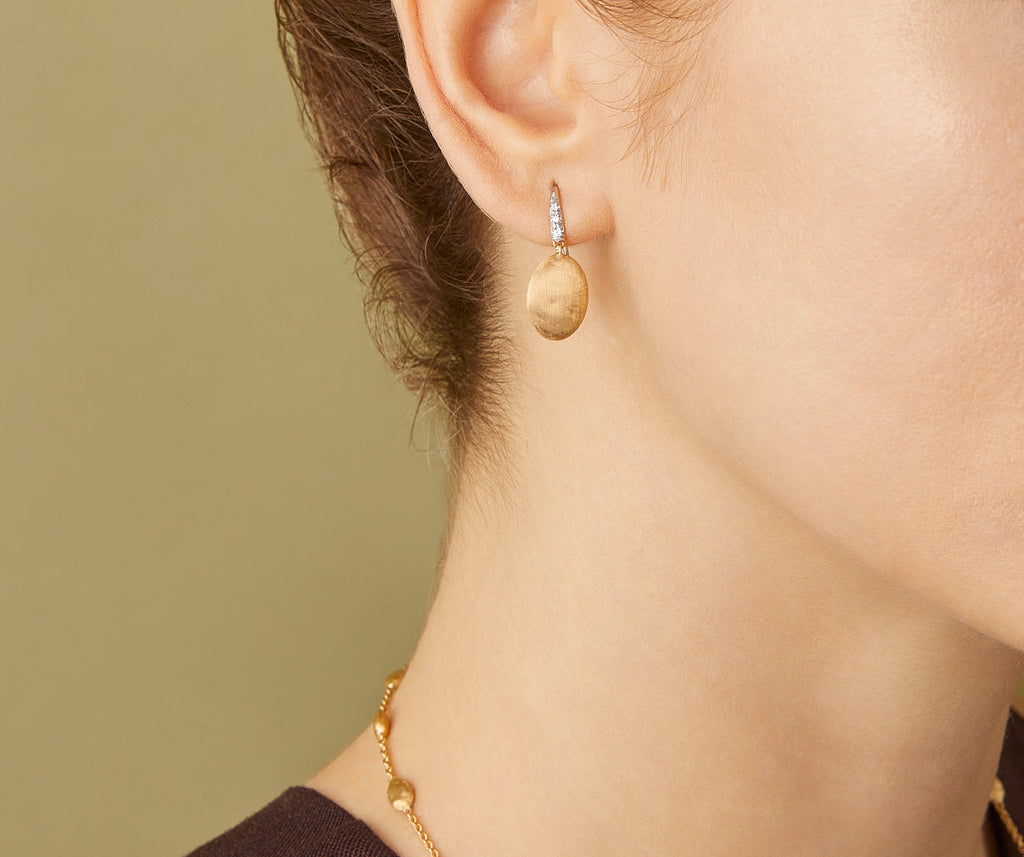 SIVIGLIA 18K Yellow Gold & Diamond Drop Earrings OB1691-A_B1_YW_Q6