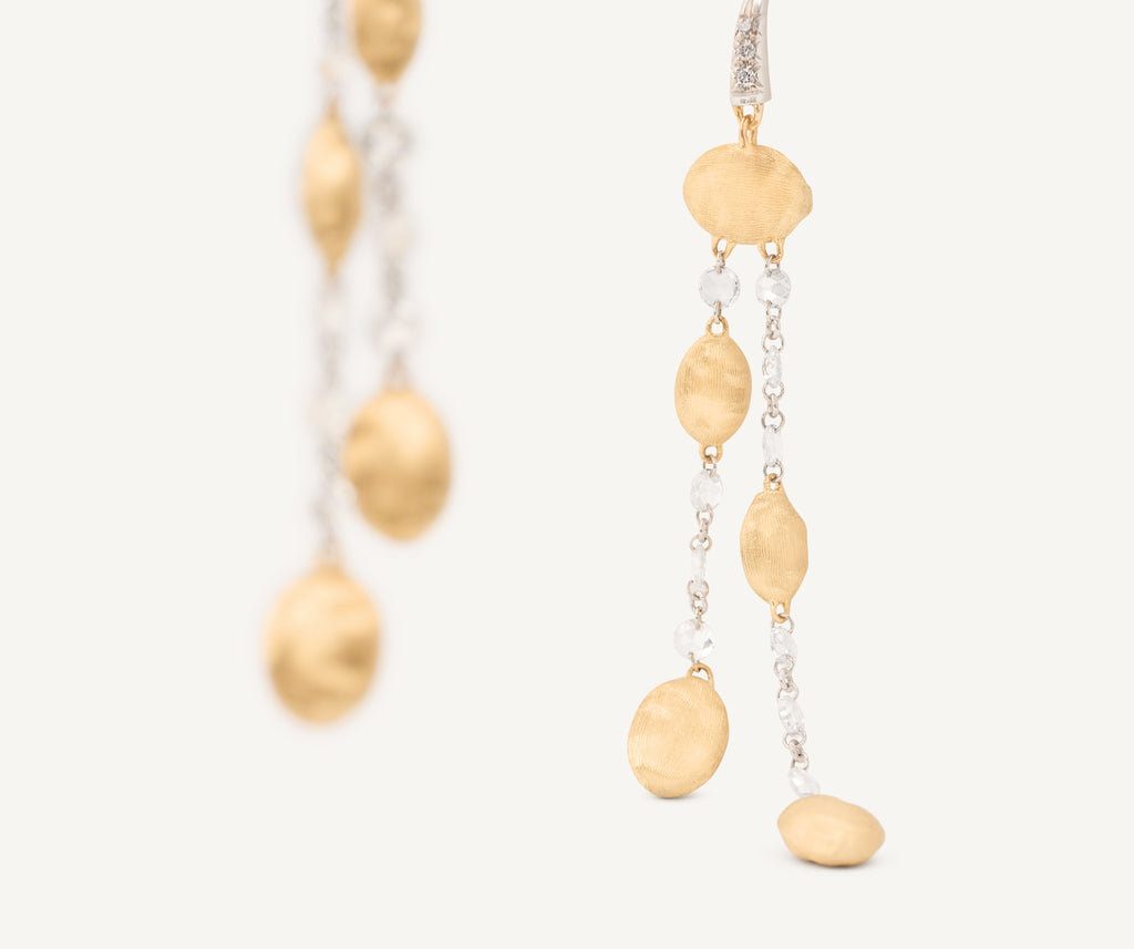 SIVIGLIA 18K Yellow Gold Double-Strand Earrings with Diamonds OB1903-A_B_YW_Q6
