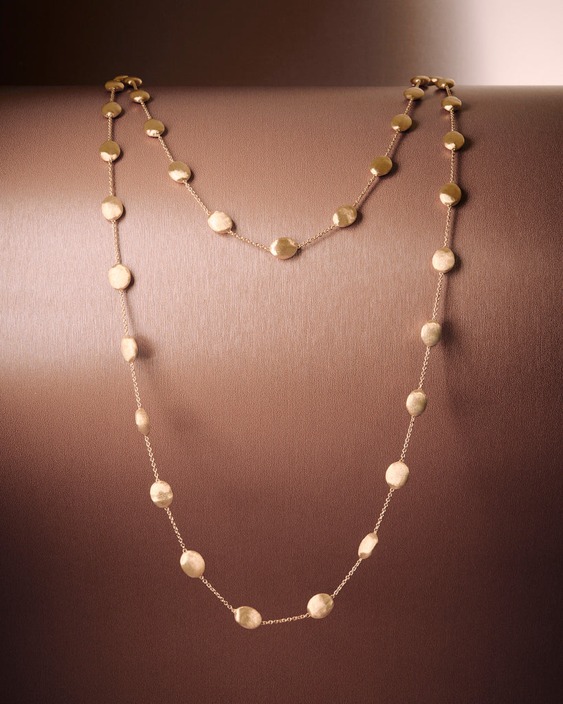 SIVIGLIA 18K Yellow Gold Large Bean Long Necklace CB1624__Y_02