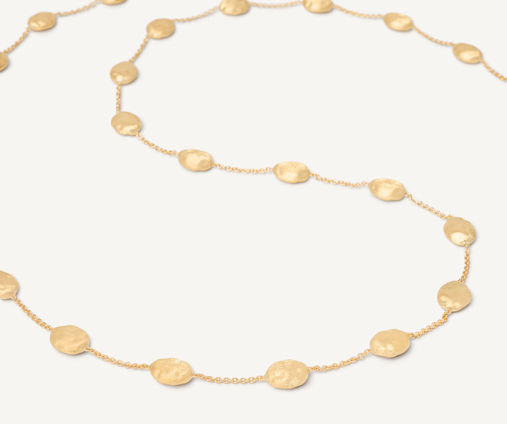 SIVIGLIA 18K Yellow Gold Large Bean Long Necklace CB1624__Y_02