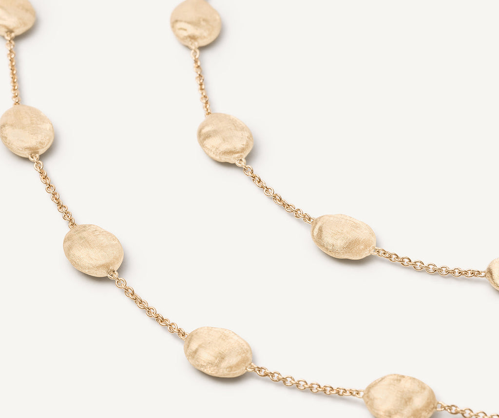 SIVIGLIA 18K Yellow Gold Large Bean Long Necklace CB1624__Y_02