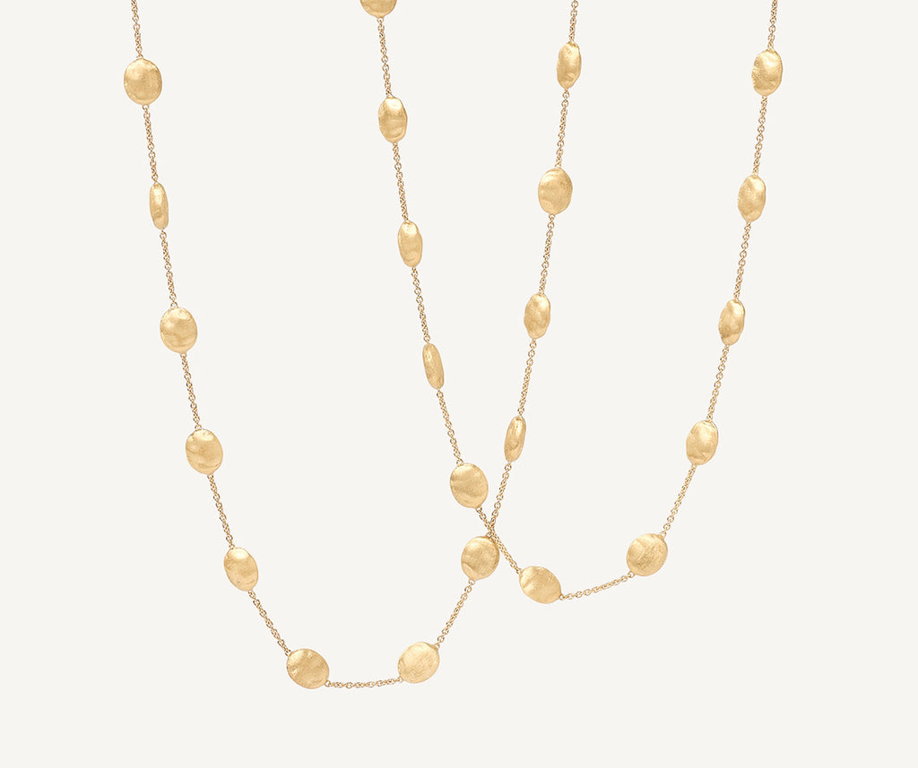 SIVIGLIA 18K Yellow Gold Large Bean Long Necklace CB1624__Y_02