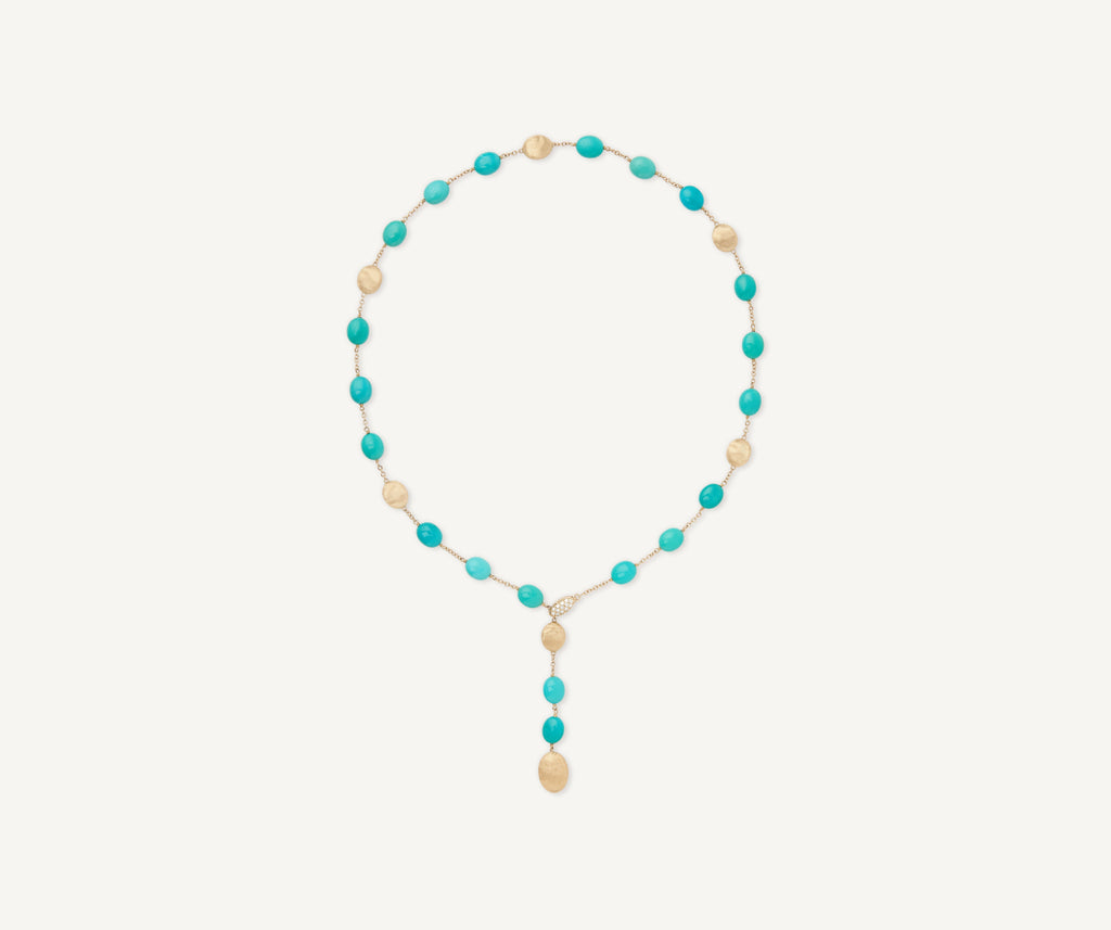 SIVIGLIA 18K Yellow Gold Lariat with Turquoise CB2771-B_TU01_Y_02