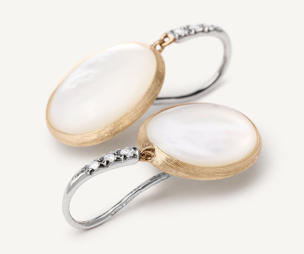 SIVIGLIA 18K Yellow Gold Mother of Pearl & Diamond Drop Earrings OB1799-AB_MPW_YW_Q6