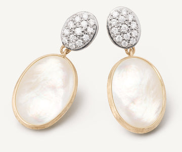 SIVIGLIA 18K Yellow Gold Mother of Pearl & Diamond Drop Earrings OB1799-B_MPW_YW_Q6