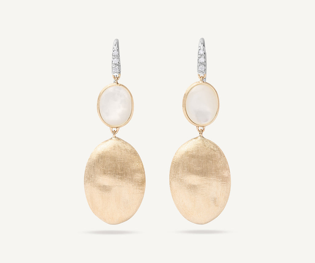 SIVIGLIA 18K Yellow Gold Mother of Pearl, Gold & Diamond Accent Earrings OB1506-AB_MPW_YW_Q6