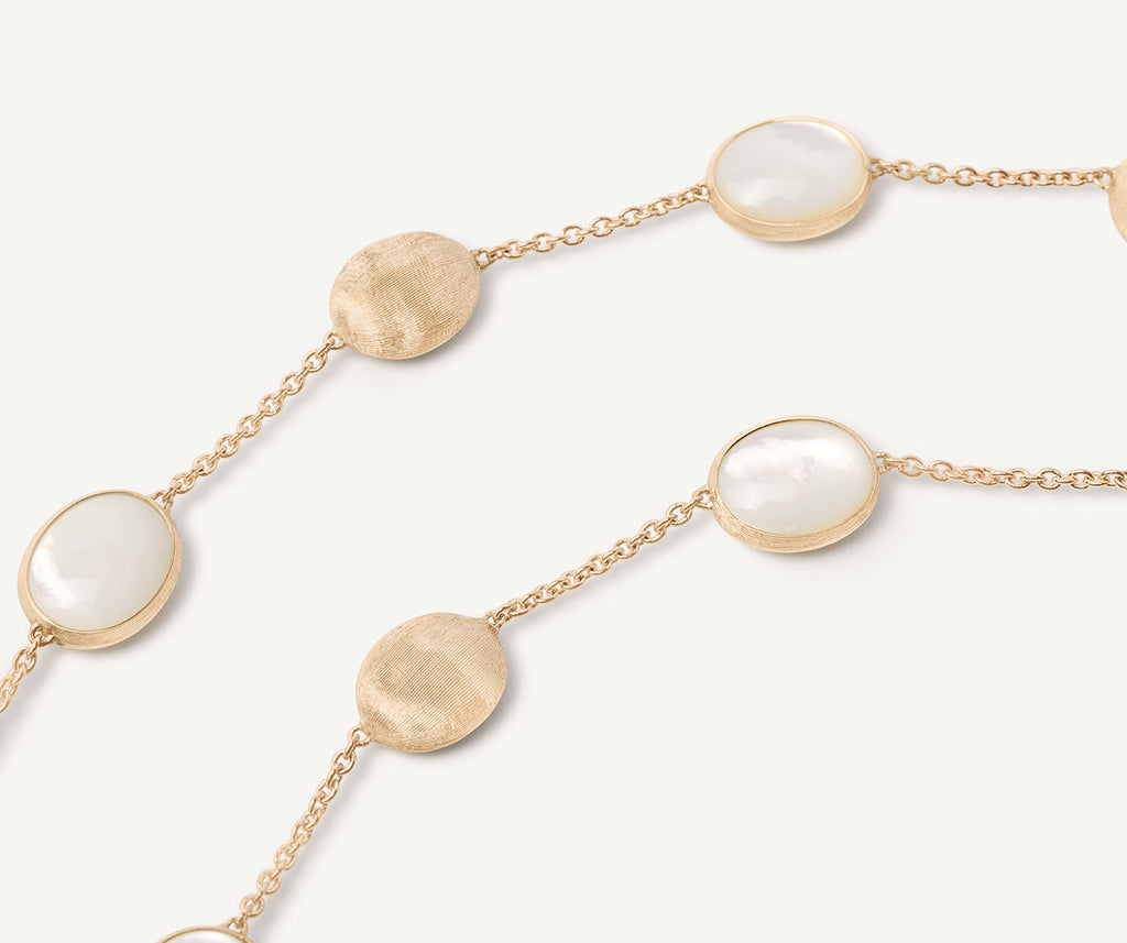 SIVIGLIA 18K Yellow Gold Mother of Pearl & Gold Necklace CB2652-E_MPW_Y_02