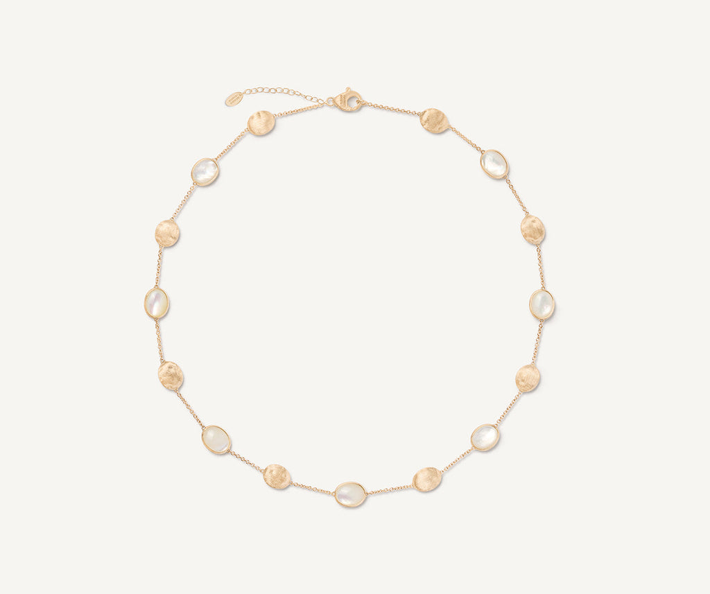 SIVIGLIA 18K Yellow Gold Mother of Pearl & Gold Necklace CB2652-E_MPW_Y_02