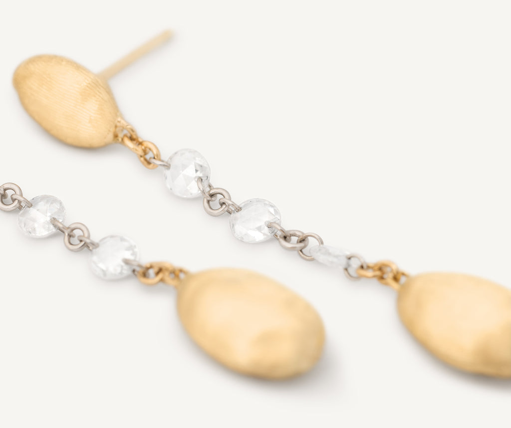 SIVIGLIA 18K Yellow Gold Pendant Earrings with Diamonds OB1902_B_Y_02