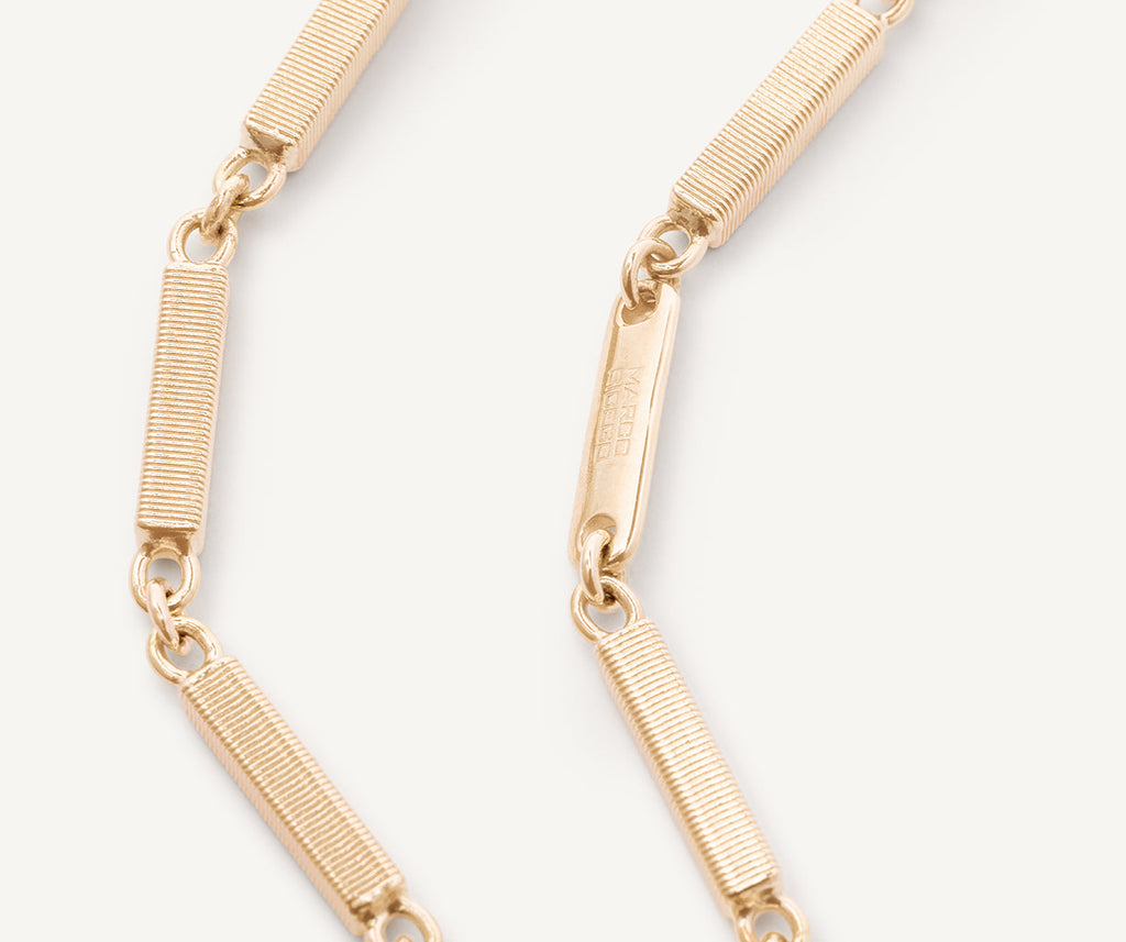 UOMO 18K Yellow Gold Unisex Coil Chain Bracelet, Medium BGU2__Y_01